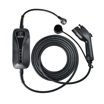 

16Amp 5Meter SAE J1772 Type 1 Female EV Connector EU Schuko plug EVSE Portable Charging level 2 Charger Home EV Charging Cable