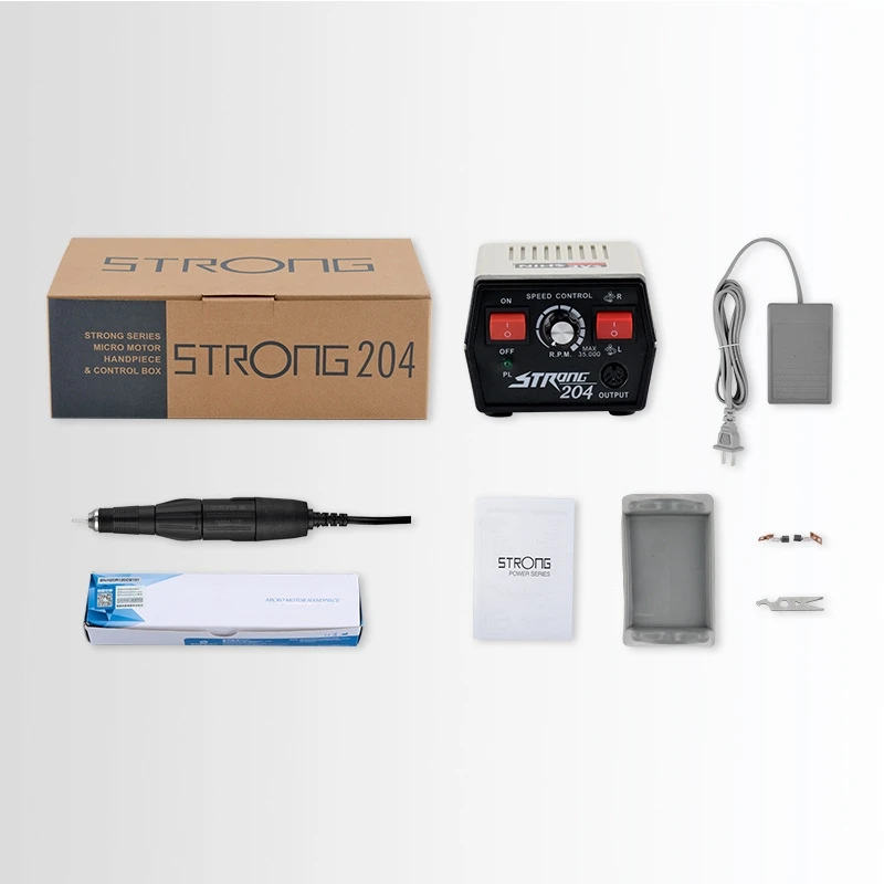 Strong 204 65W Electric Nail Drill Machine 35000rpm Strong 210 102L Handpiece Electric Manicure Set Pedicure Machine Equipment 6