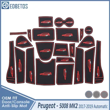 

Anti-Dirty Pad For Peugeot 5008 MK2 2017 2018 2019 5008 II 2 SUV 2nd Gen Accessories Door Groove Gate Slot Coaster Anti-Slip Mat