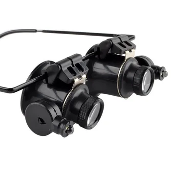 

20x Magnifying Eye Magnifier Glasses Loupe Jeweler Watch Repair Lens LED Light