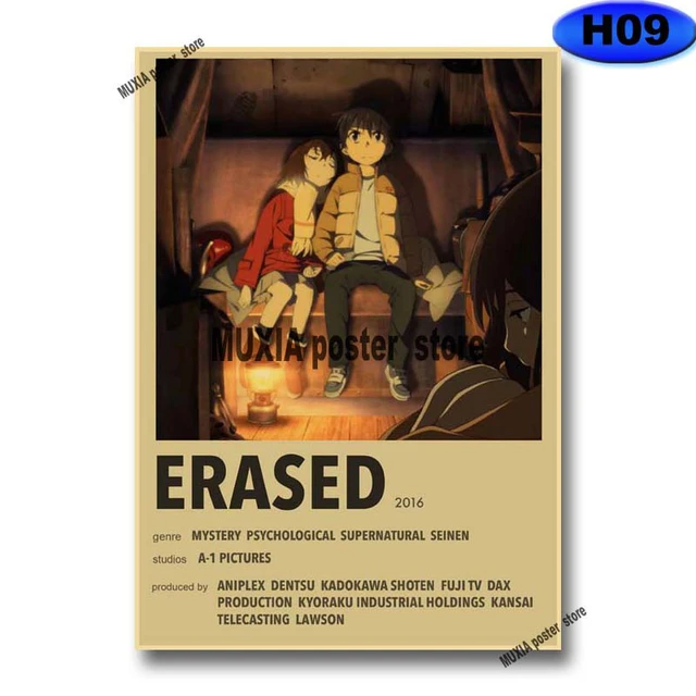 Erased Classic Anime Graphic Design Poster for Sale by Aquarixus