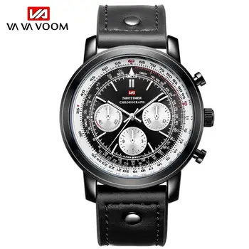 

VAVAVOOM Relojes Para Hombre Fashion Men Watches Top Brand Luxury Watch Men Leather Strap Wristwatch For Men Quartz Male Clock