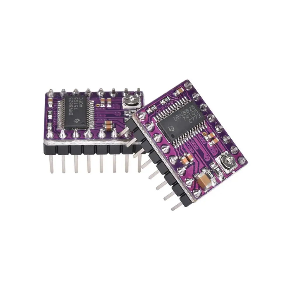 Peças da Impressora Stepstick do Motor Módulo com Dissipador de Calor Reprap Stepstick Deslizante Compatível 100 3d A4988 Drv8825 7 com dissipador de calor drv8825 compatível