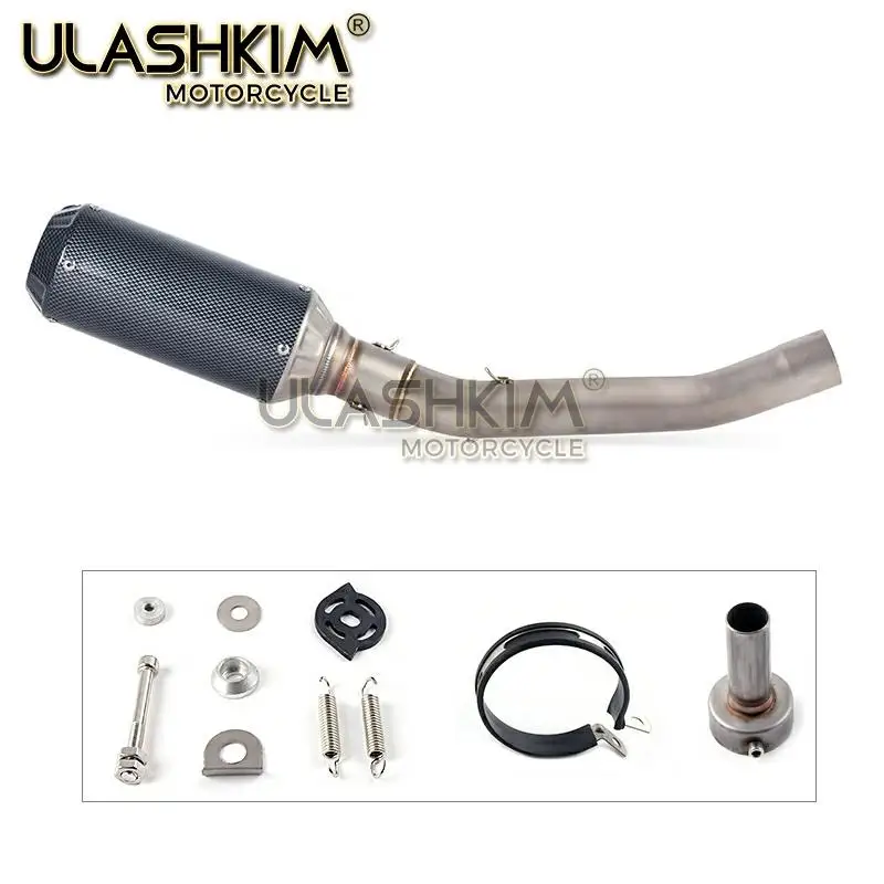 Motorcycle Exhaust Muffler Escape Middle Link Mid Pipe Full System Slip On For Kawasaki Z750 Z 750 With DB Killer