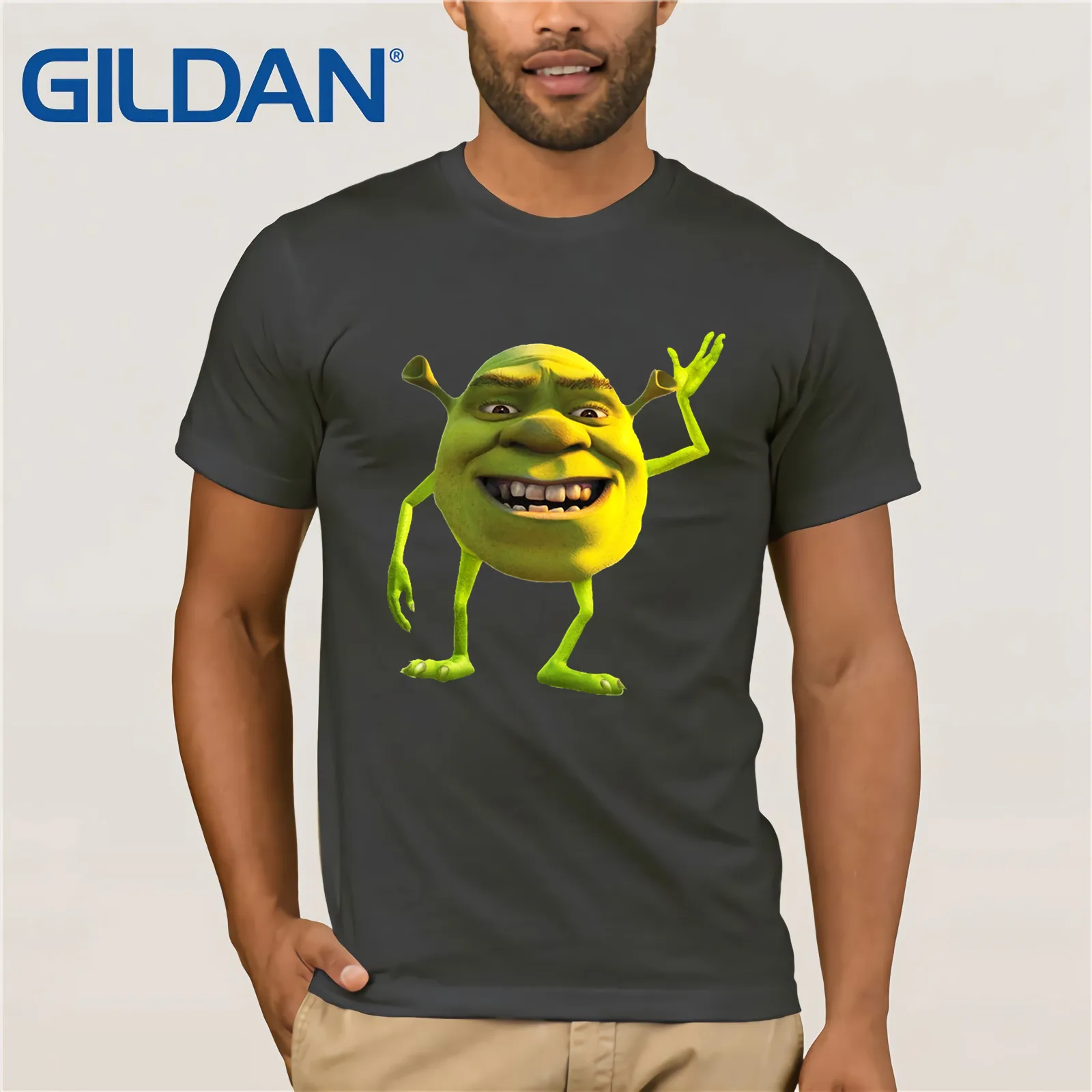 Shrek Wazowski футболка, винтажные Забавные футболки с вырезом лодочкой, хлопковые топы, футболка, повседневный топ с коротким рукавом, Забавные футболки, хлопковые топы, футболка