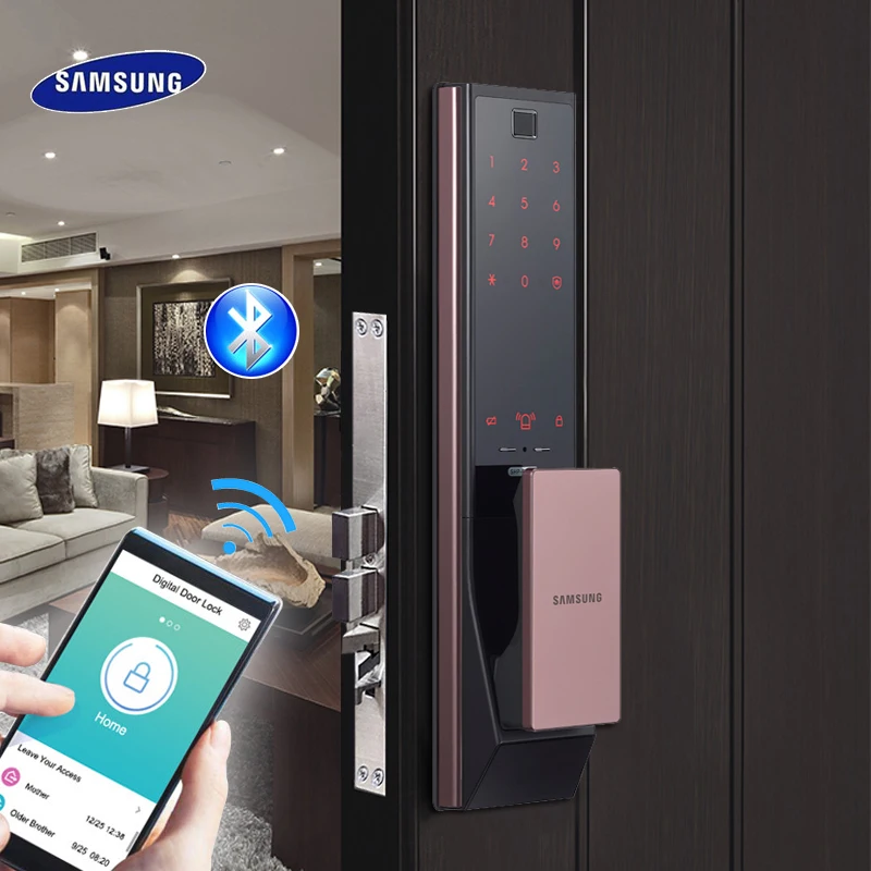 SAMSUNG цифровой отпечаток пальца Bluetooth дверной замок без ключа SHP-DP738/SHP-DP739 английская версия большой Eurp Moritse