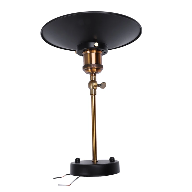 

Hot Set of 2 Black Retro Industrial Edison Vintage Wall Lamp / Pendant Light Ceiling Lamp - Antique Finish Brass Arm with Metal