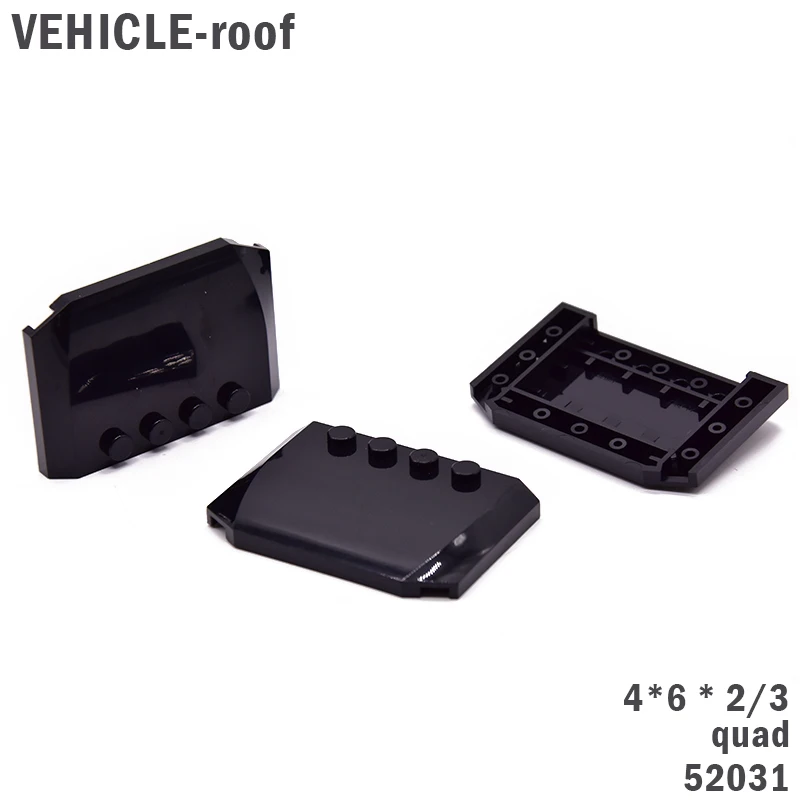 

10Pcs/lot MOC Vehicle Roof Bricks 52031 4x6x2/3 quad Building Blocks Technic Creator Parts DIY Educational gifts Toys