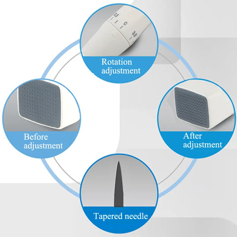 140 Micro Needle Roller Pen Derma Roller Therapy Adjustable Length Stamp Microniddle Roller Skin Care tools Hair Loss products