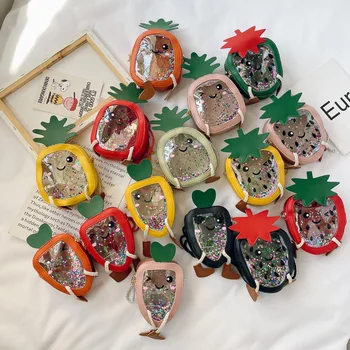 

Cute Kids Mini Fruit Bag 2020 New PVC Transparent Crossbody Bags Little Girl Small Coin Wallet Pouch Toddler Clear Purse