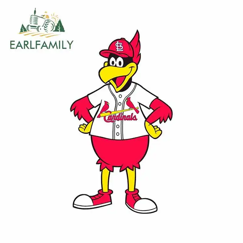 

EARLFAMILY 13cm x 7.2cm for St. Louis Cardinals Car Stickers Helmet Motorcycle Sunscreen Vinyl JDM Bumper Trunk Truck Graphics