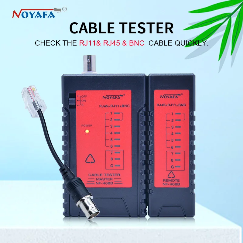 NOYAFA NF 468B Кабельный тестер RJ45 RJ11 RJ12 BNC CAT5 кабельный трекер|rj11 converter|rj11 couplerrj11 bnc |