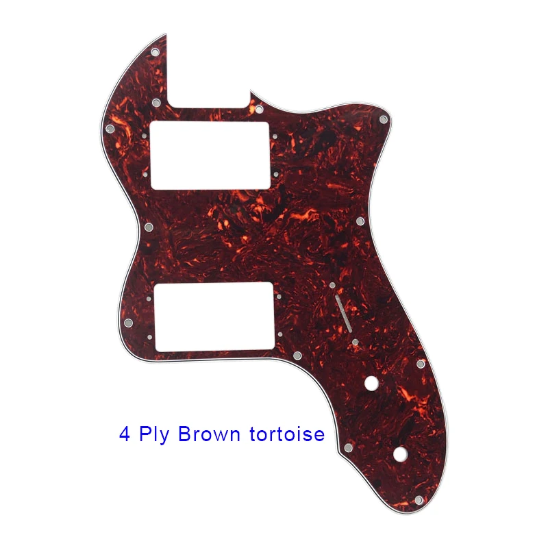 brown tortoise Pleroo гитарные части накладки для классической серии '72 Telecaster Tele Thinline гитары с широким диапазоном хамбакеров звукоснимателей - Цвет: brown tortoise