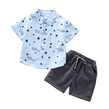 New Summer Baby Boys Fashion Clothes Children Girls Cotton Shirt Shorts 2Pcs/sets Kids Infant Clothing Toddler Casual Sportswear