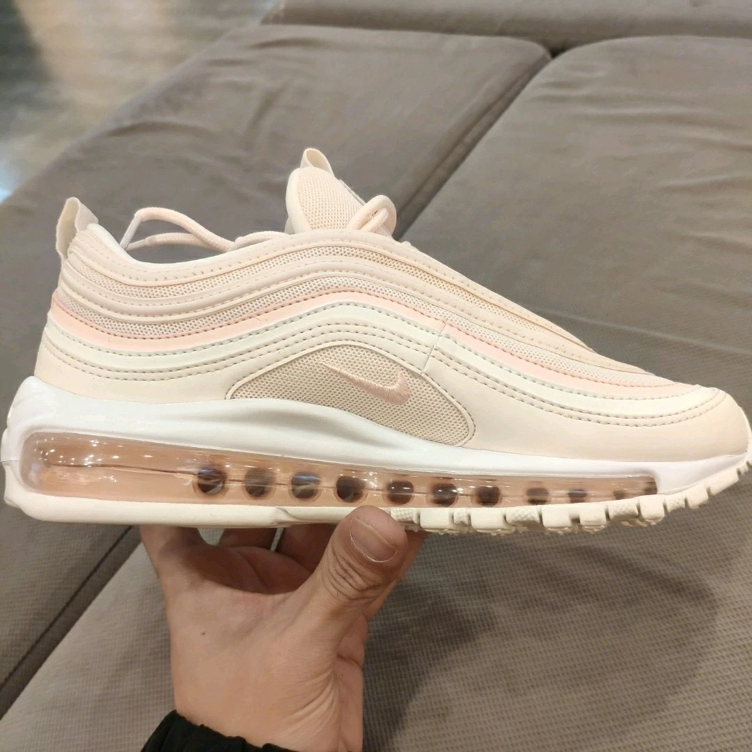 Nike Air Max 97 Новое поступление женские кроссовки для бега оранжевые кроссовки для отдыха с воздушной подушкой#921733-801