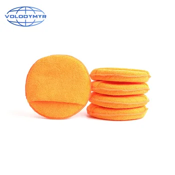 

Volodymyr Car Foam Sponge Microfiber Wax Applicator 5Pcs 6inch for Waxing Polish Cleaning Detailing Polishing Pads Auto Care
