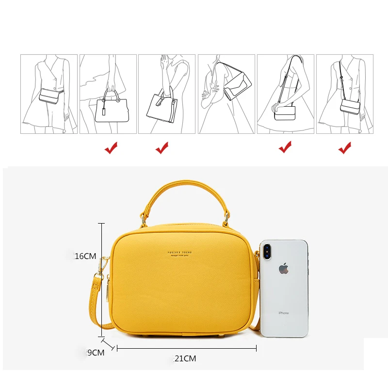 FOSIZZO Shoulder Bag PU Leather Bag Women 2022 Summer Fashion Lightweight Bag For Women Soft Luxury Crossbody Women Bag FS5008-1
