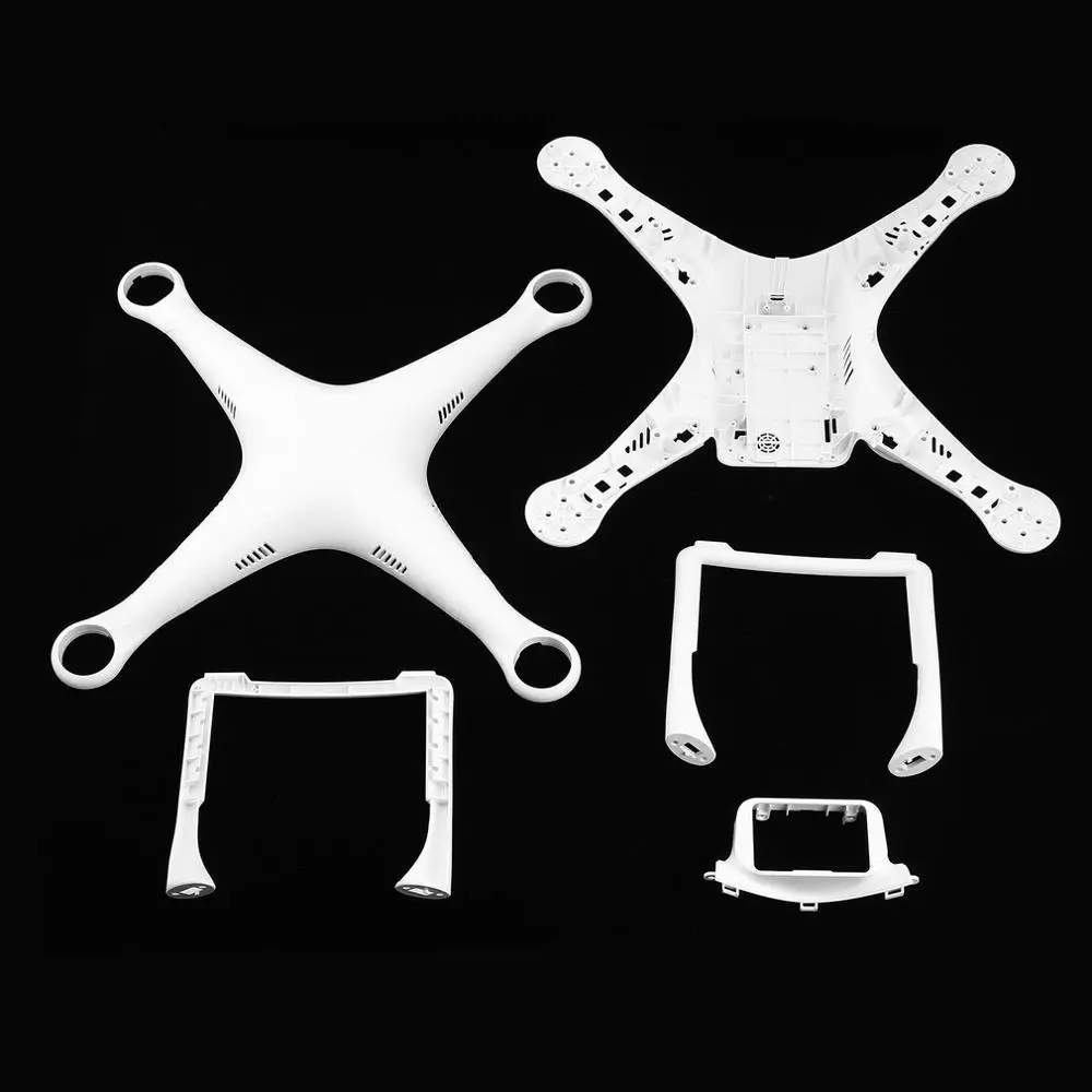 White Портативный корпус оболочки комплект для DJI Phantom 3 стандартные оригинальные части верхней оболочки и нижней оболочки корпуса и шасси протектор - Color: White