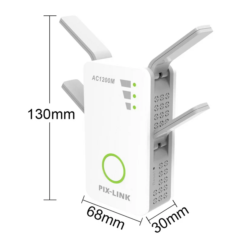 WiFi повторитель 2,4G/5G сигнала двухдиапазонный AP 1200 Мбит/с беспроводной AC расширитель маршрутизатор WiFi усилитель с 4 антеннами