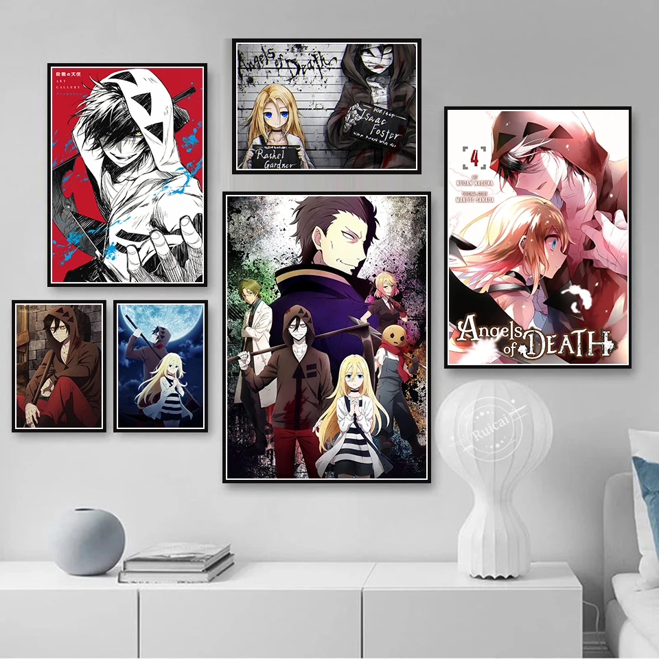 Anime Angels of Death Wallpaper Canvas Art Poster and Wall Art Print Modern  Family Bedroom 8x12 Inch : : Home & Kitchen