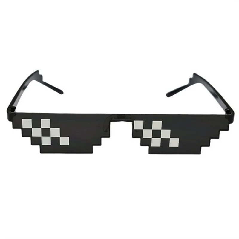 Мозаичные солнцезащитные очки для розыгрышей игрушечные Thug Life Deal with It Pixel женские