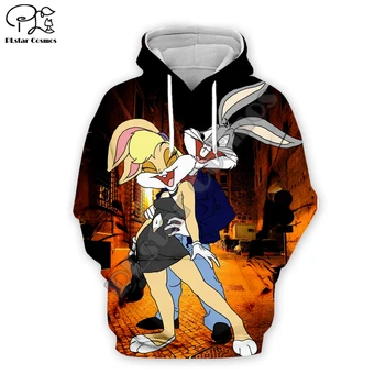 

PLstar Cosmos Hot Anime Funny Cartoon Bugs Bunny Rabbit NewFashion Pullover 3Dprint Unisex zipper/Hoodies/Sweatshirts/Jacket A-5