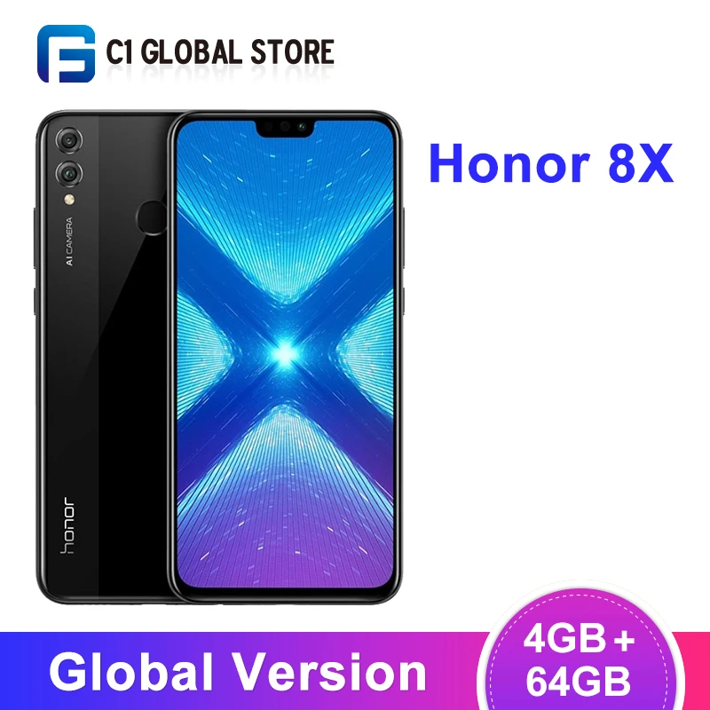 

Global Version Honor 8x 4GB 64GB Smartphone 3750mAh Battery Hisilicon Kirin 710 Octa Core FHD+ 1080x2340 6.5" Screen