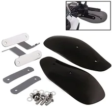 2 шт. черные мотоциклетные дефлекторы для мотоциклов/Чопперы/Crusiers 110*250 мм Высокое качество Аксессуары для ручных охранников