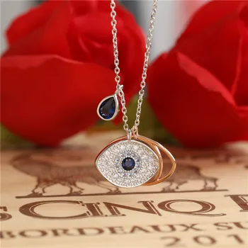 

New Brand Monaco Style Necklaces Fashion Multi Layer Crystal Eye Pendant Necklace Jewelry For Beauty Women Best Gift