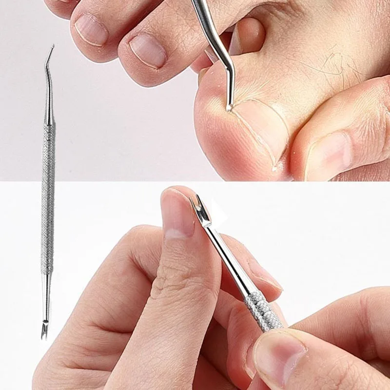

1Pc Double-end Ingrown Toenail Corrector Lifter Cuticle Fork Dead Skin Remover Cleaning Tool for Nail Ditch Dirt