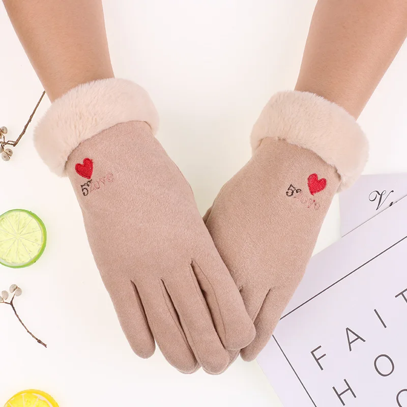 

Winter Women's Gloves German Velvet Warm Gloves Outdoor Driving and Riding Windproof Cold and Warm Touch Screen Gloves