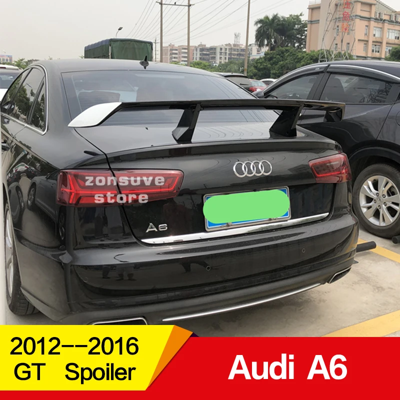 

Use for Audi A6 S6 spoiler 2012 13 14 15 16 year ABS plastic rear wing decoration EX style GT Sport Accessories