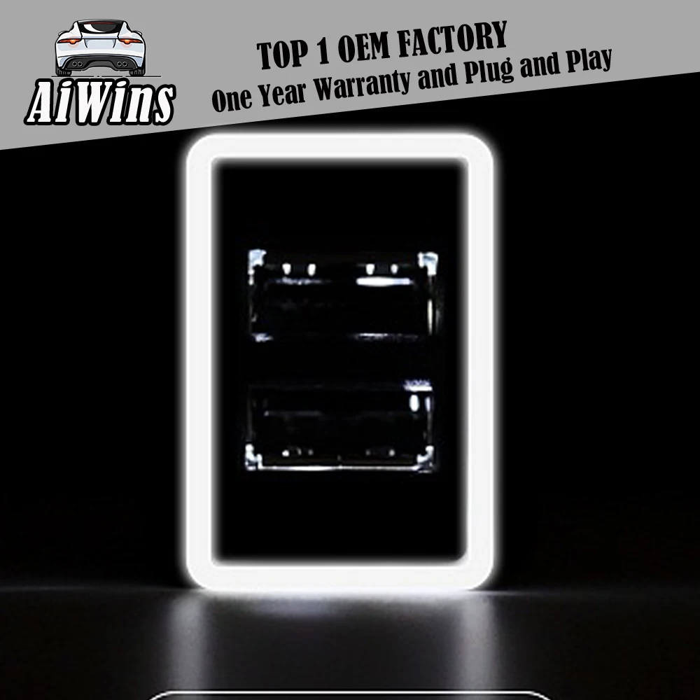 Aiwins для Тойота QC3.0 Quickcharge автомобильное зарядное устройство двойной USB телефон КПК адаптер DVR Plug& Play кабель