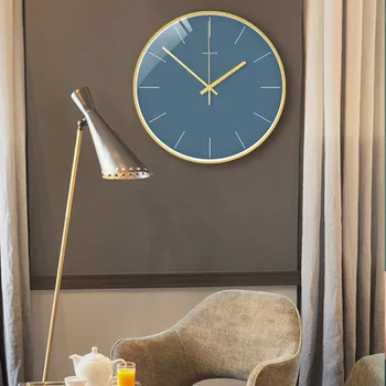 

Nordic Simple Wall Clock Gold Silent Living Room Kitchen Clock Fashion Wall Creative Bedroom Wandklok Home Decoration AA50ZB