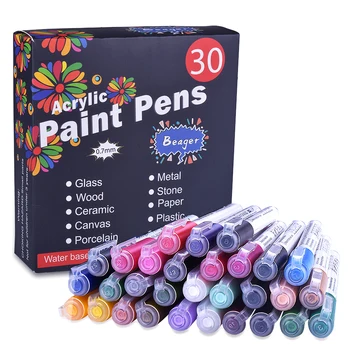 

Superior Acrylic Paint Marker Pen For Ceramic Dress Rock Glass Album Porcelain Mug Wood Fabric Canvas Stone Bullet Journal