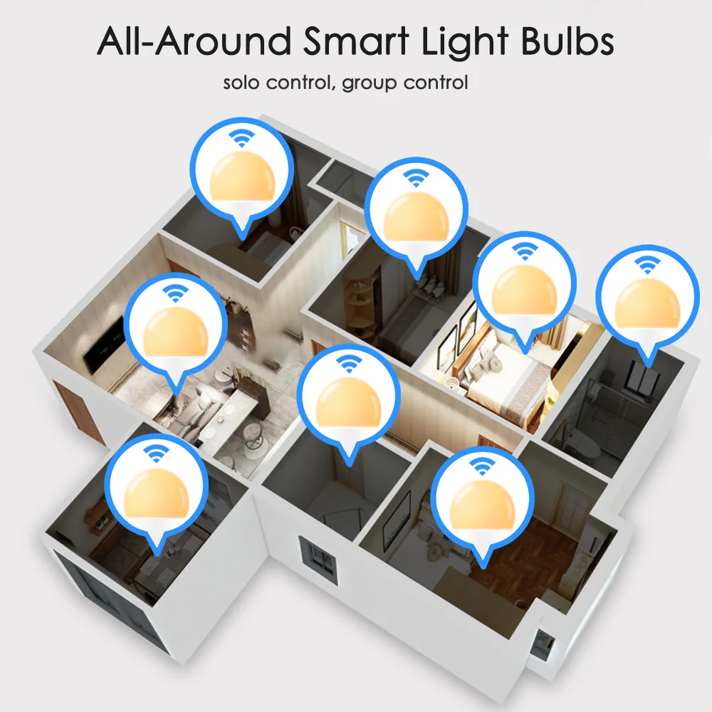  Smart Bulb WIFI Dimmable brightness Light LED Bulb 15 W E27 B22 Amazon Alexa Google Home IOS/Androi - 4000124245378