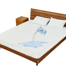 Drap housse imperméable et Anti poussière contre les acariens, matériau en Fiber de bambou, protège matelas résistant à l'urine