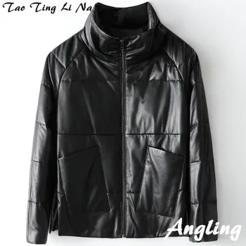 

2020 Women Fashion Genuine Real Sheep Leather Coat H69