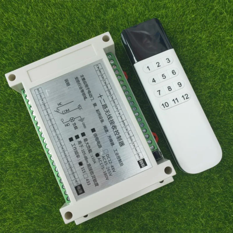 

433mhz Universal AC 220V 10A relay 12CH RF Remote Control Switches Receiver& Transmitters Switch power on/off lighting