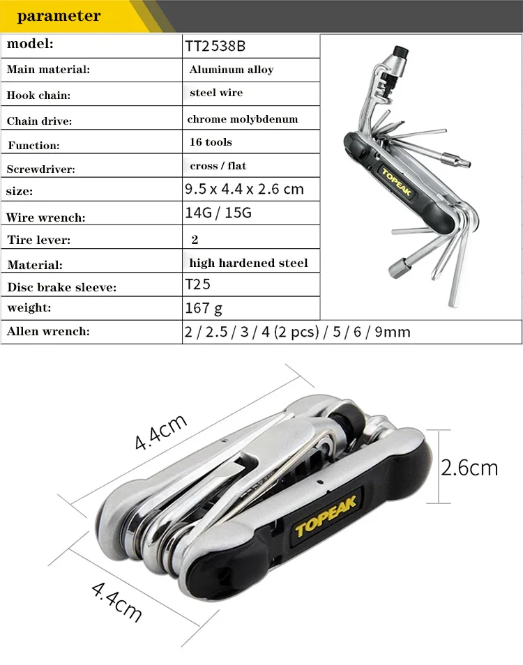 TOPEAK Bike Multitool Portable Bicycle Mini Combination Repairing Tool Wrench Kits Disassemble Sets Mountain Bike Multi Tools