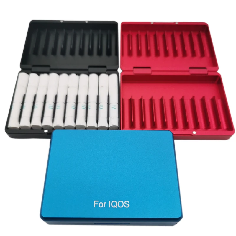 Новый дизайн портсигар из алюминиевого сплава для IQOS контейнер хранения сигарет