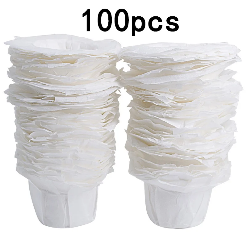 

100Pcs 33*41mm Coffee Paper Filters Cups Replacement Disposable K Cup For Keurig Filter Paper Household Coffee Supplies