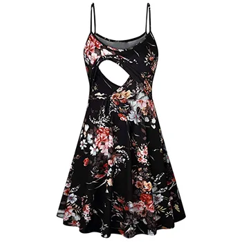 

Fashion Women's maternity dresses Cotton O-neck Pregnant Stripe Tunic Breastfeeding Summer Maternity Dress Free shipping H4