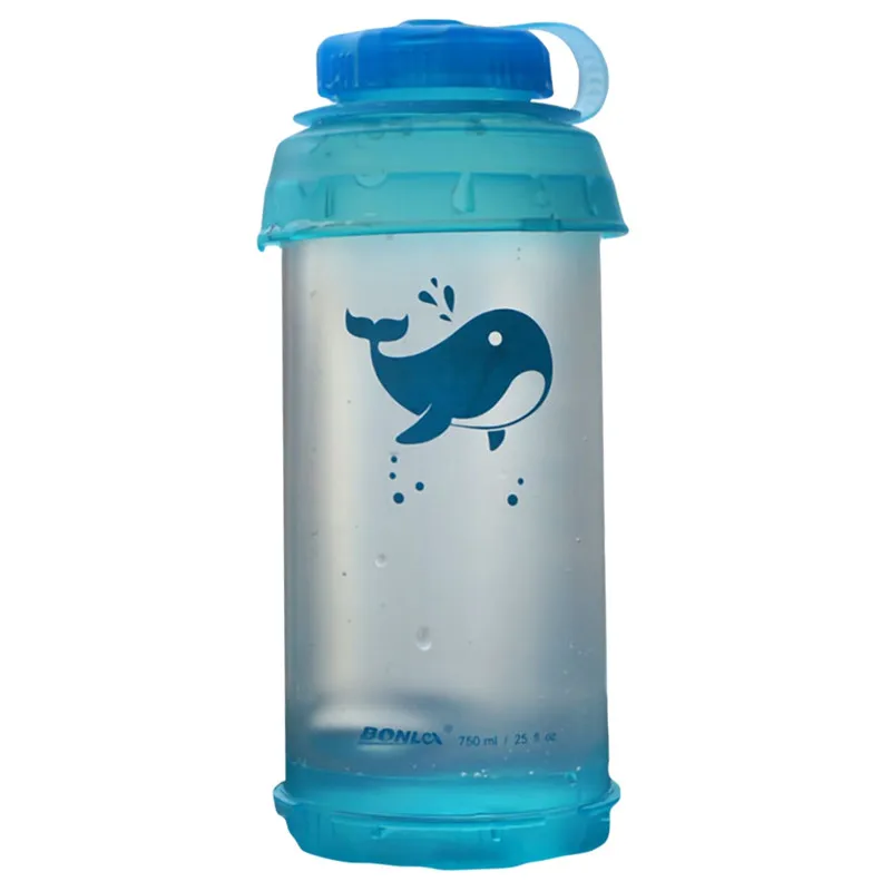 750 мл спортивная мягкая бутылка для воды, портативный складной Открытый чайник, бутылка для воды для кемпинга, путешествий, бега - Цвет: B1