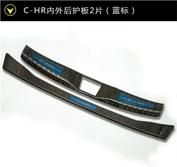 

Car-covers 304 Stainless Steel Rear Bumper Protector Sill Trunk Tread Plate Trim for Toyota C-HR CHR 2017 2018 Car styling