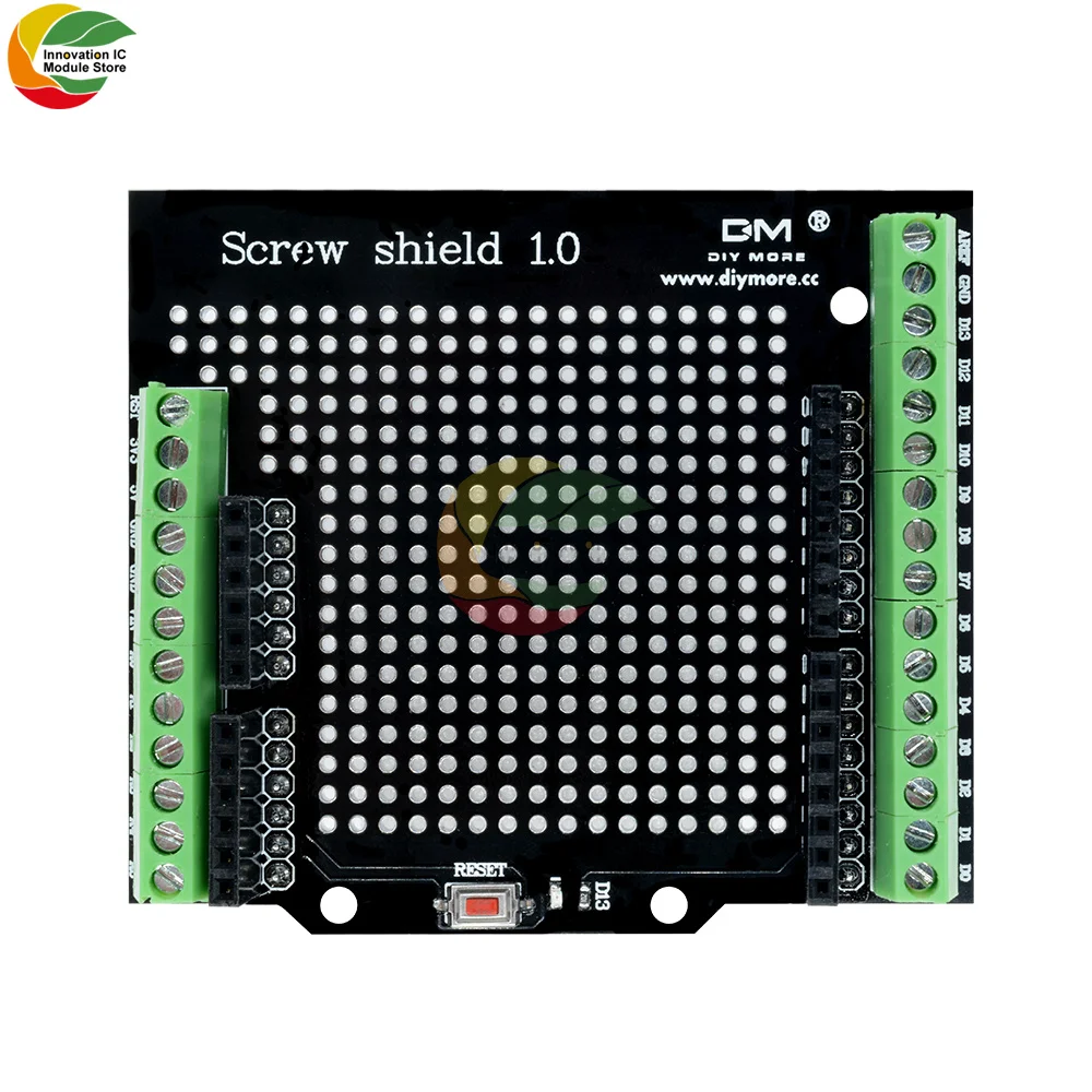 Винтовой щит Proto для Arduino кнопка сброса с открытым исходным кодом светодиод D13