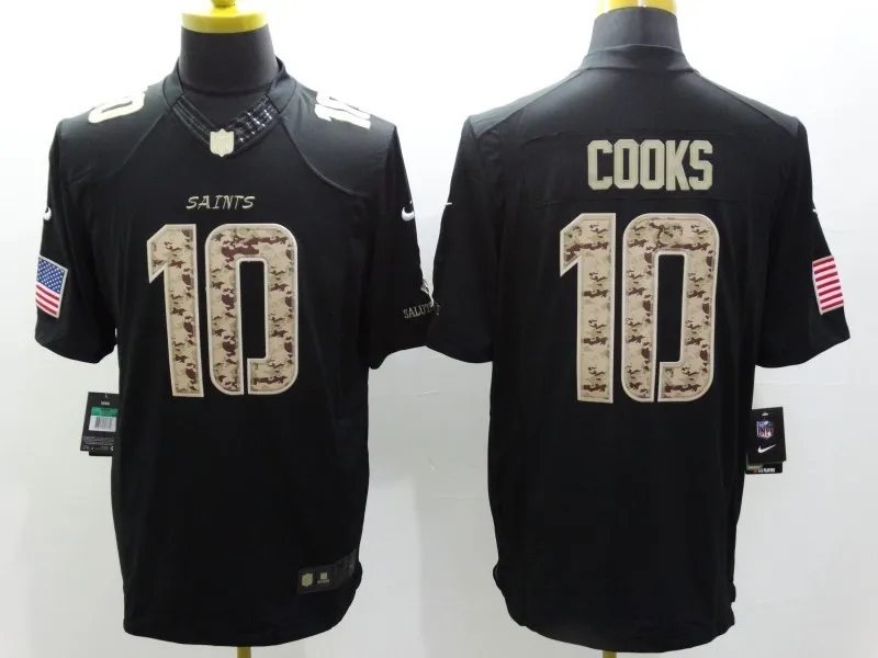 COLOR AS PHOTO SHOWN Стилизованный Орлеан Кенни Ваккаро Drew Brees Brandin Cooks белый черный зеленый Салют Джерси - Цвет: COLOR AS PHOTO SHOWN