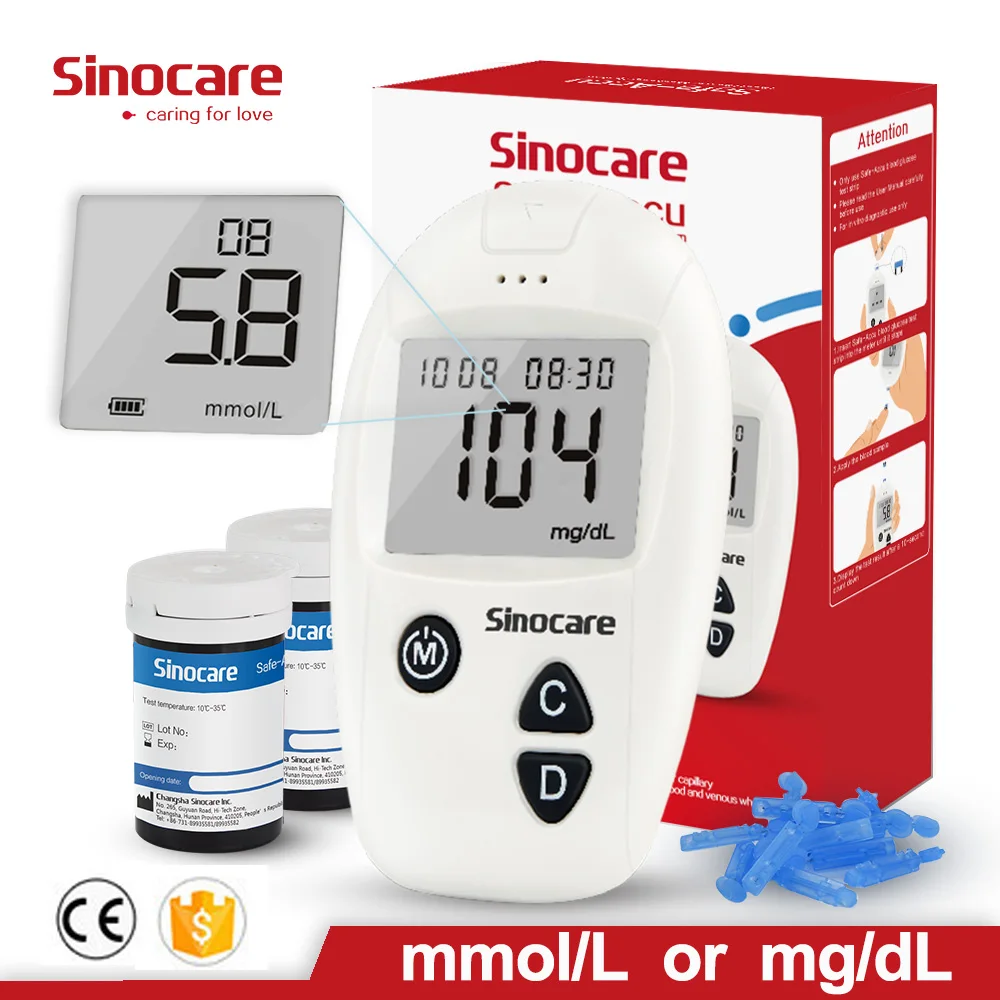 Accu blood glucose meter & Test Strips & Lancets 50/100pcs Glucometer kit Diabetic Blood Sugar meter Diabetes Tester