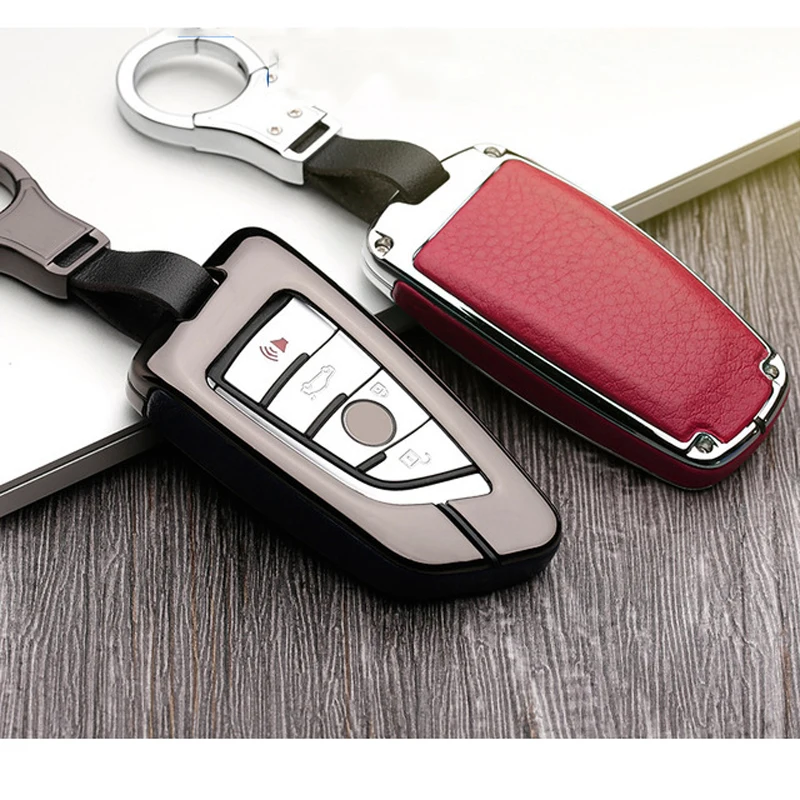 

1Pcs Car Key Case for BMW X1 X3 X5 3 Series Aluminum Alloy Key Shell Car Key Cover Key Chain Decoration Accessories