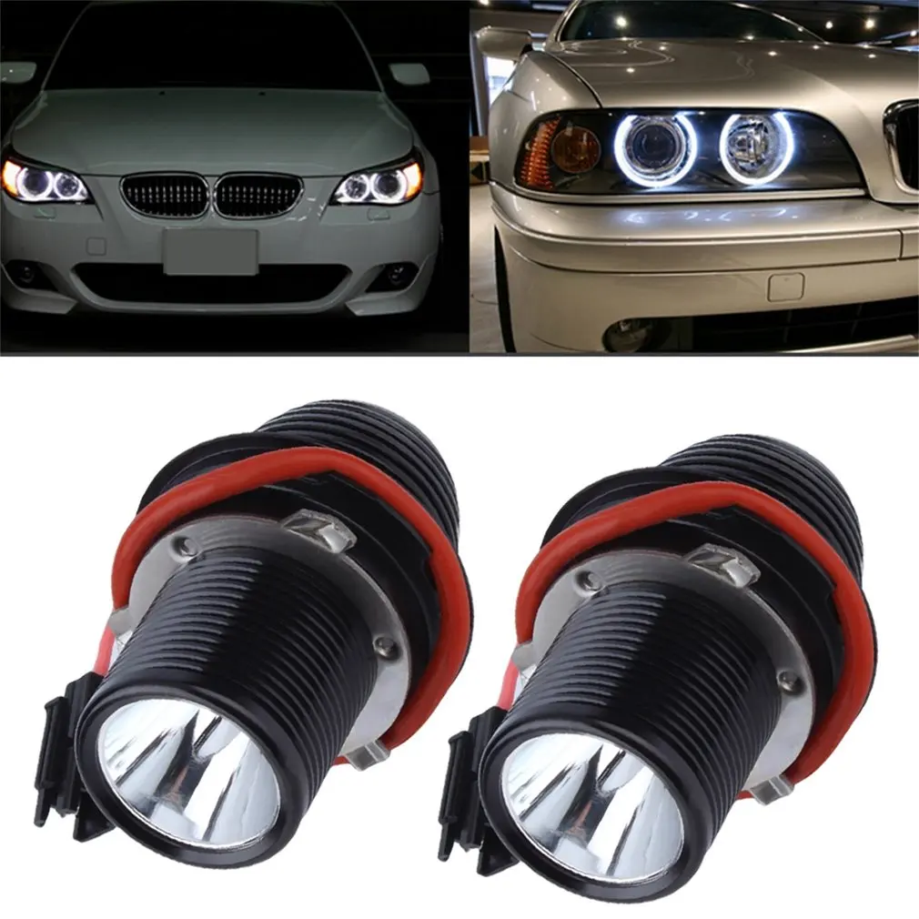

10W Pair Angel Eye Light For BMW E39 E60 5-Series M5 X5 E53 E63 E65 X3 Portable Car Halo Light Replacement Lamp